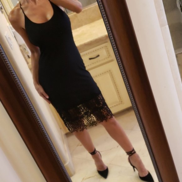 Blanc crochet bottom mesh dress, S. - Picture 2 of 14